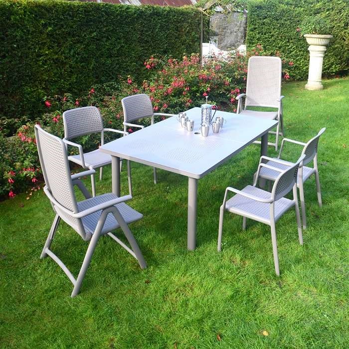 Libeccio Dining Table With Darsena & Bora Chairs Set
