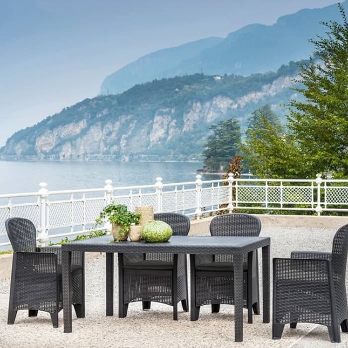 Salemo Dining Table With Sicily Chairs Set