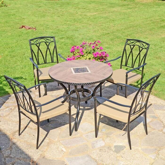 Haslemere Patio Table With Ascot Chair Set