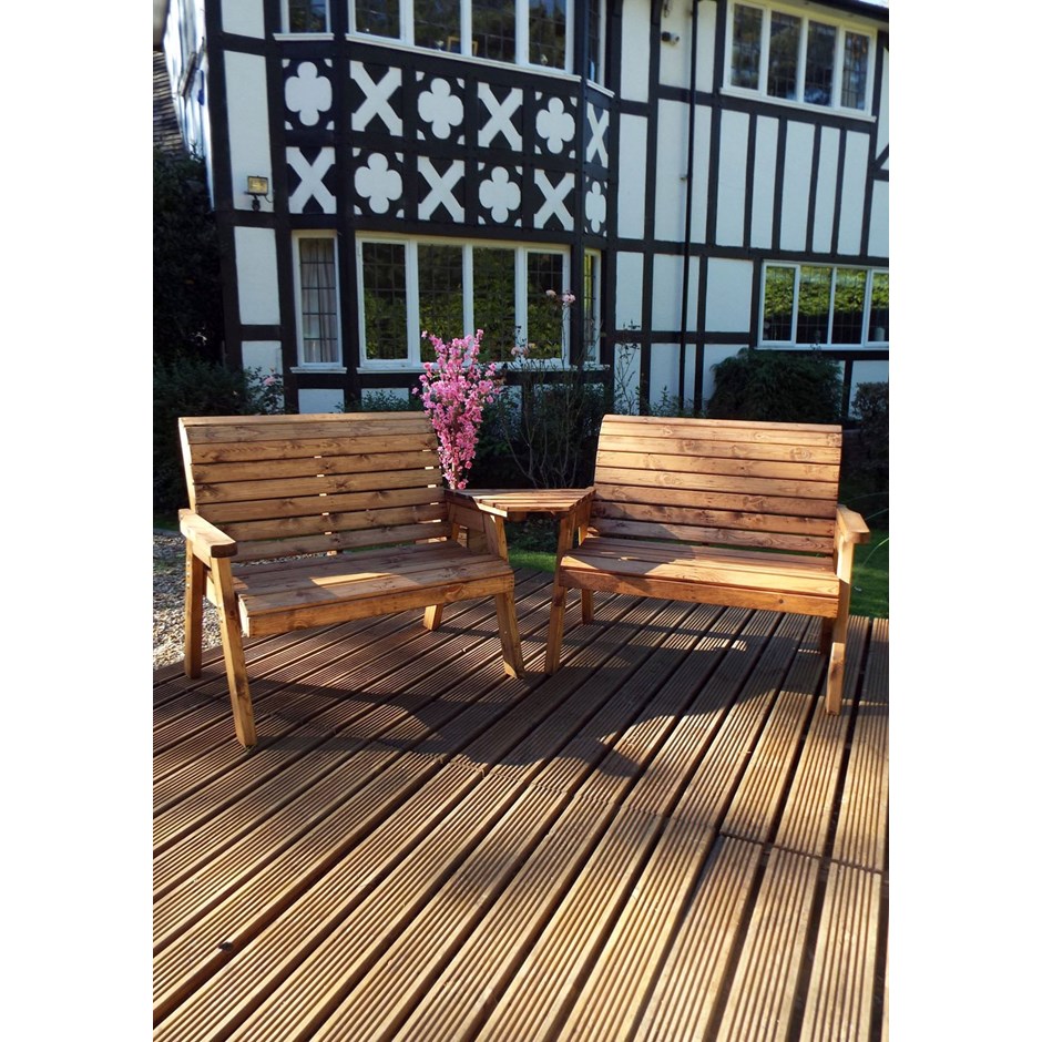 Twin Bench Set Angled