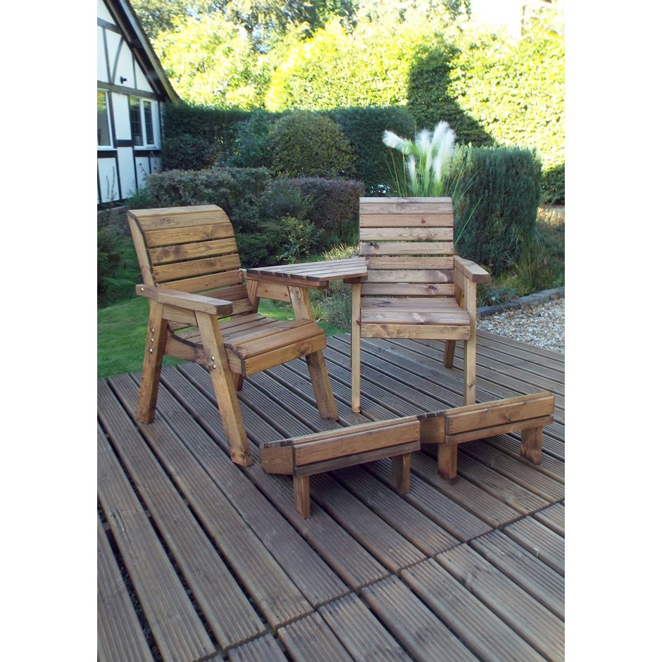 Deluxe Lounger Set Angled & Footstools