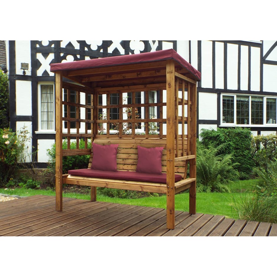 Bramham Three Seat Arbour Burgundy