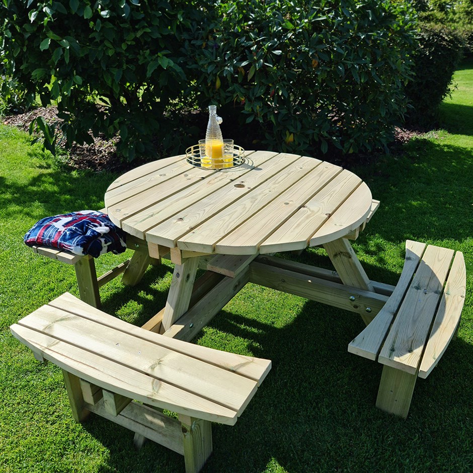 Westwood Eight Seater Round Picnic Table
