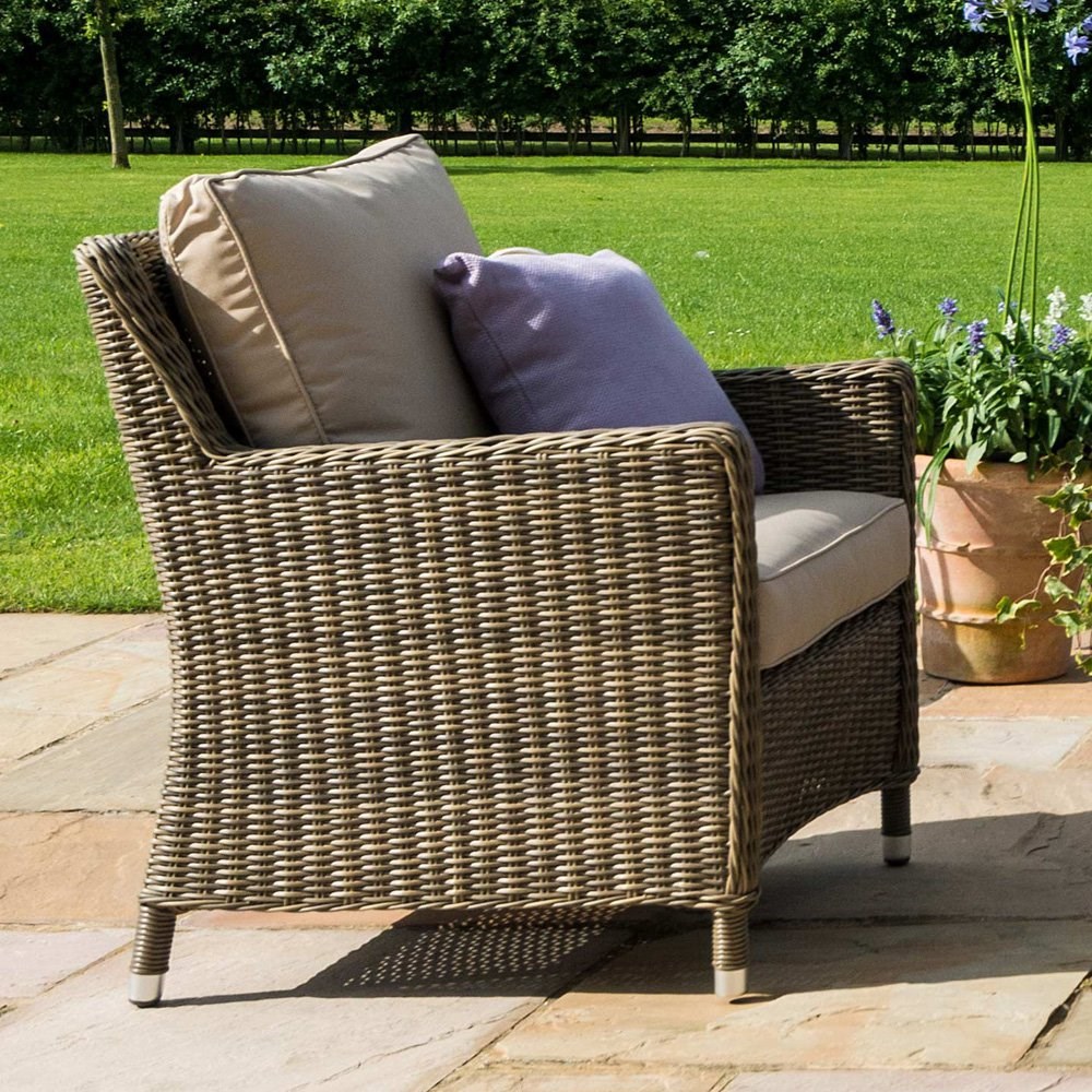 Winchester Rattan Sofa Dining Set with Ice Bucket and Rising Table in Natural