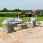 Oxford 3 Seater Garden Sofa Chairs And Table Setlight Grey
