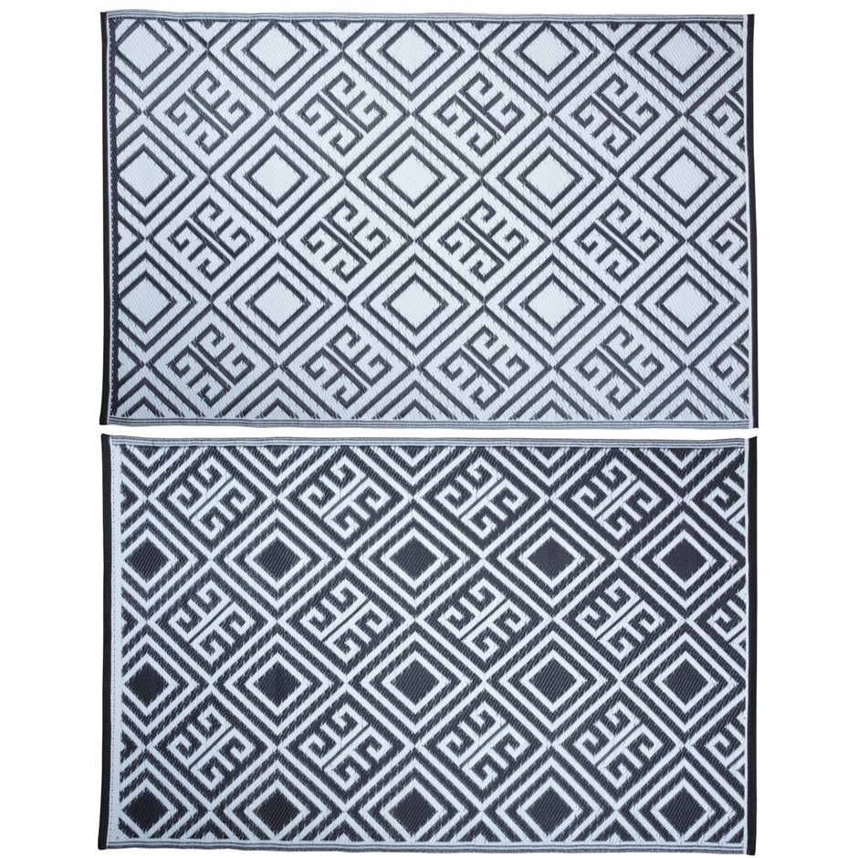 Geometric Design Reversible Waterproof Outdoor Rug
