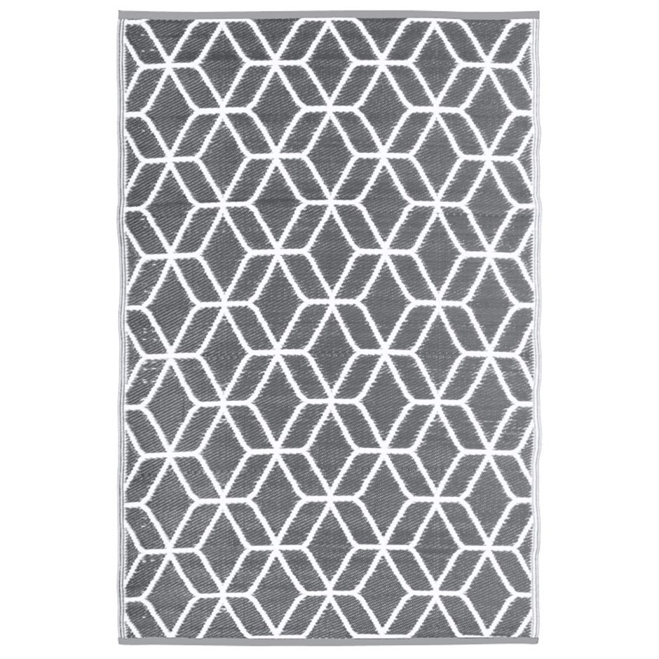 Geometric Pattern Reversible Waterproof Outdoor Rug