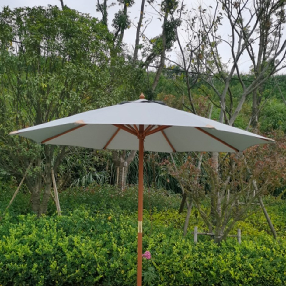 2.7m Wooden Round Parasol