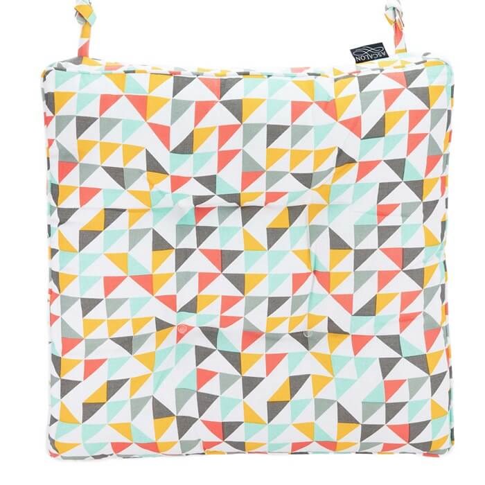 Geometric Triangle Box Seat Pad