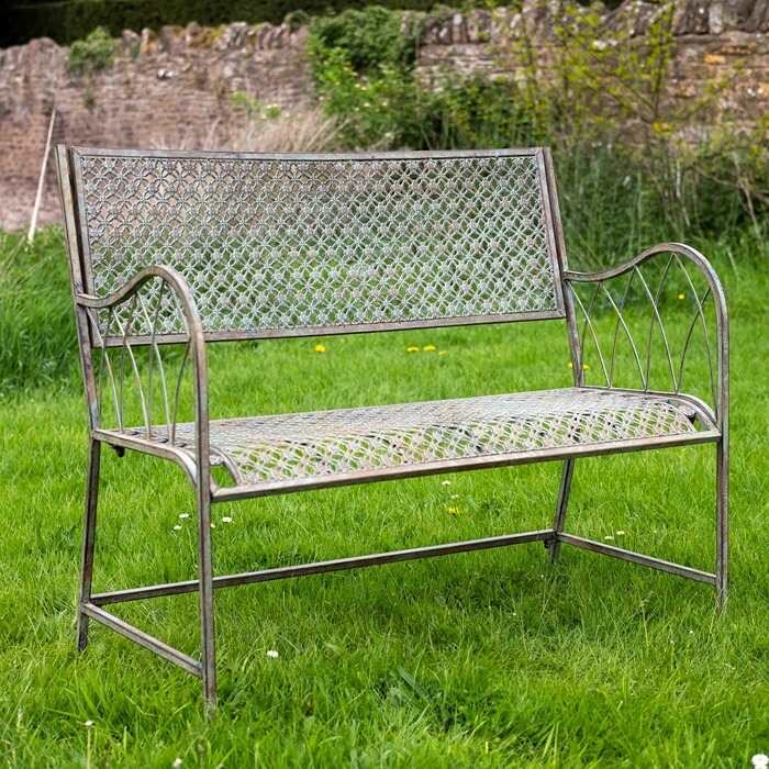 2 Seater Marlborough Bench In Antique Rust Blue