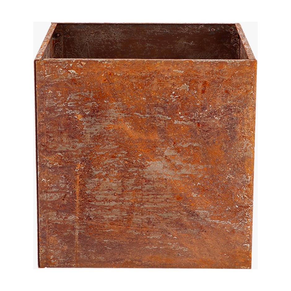 Rust Effect Cube Planter