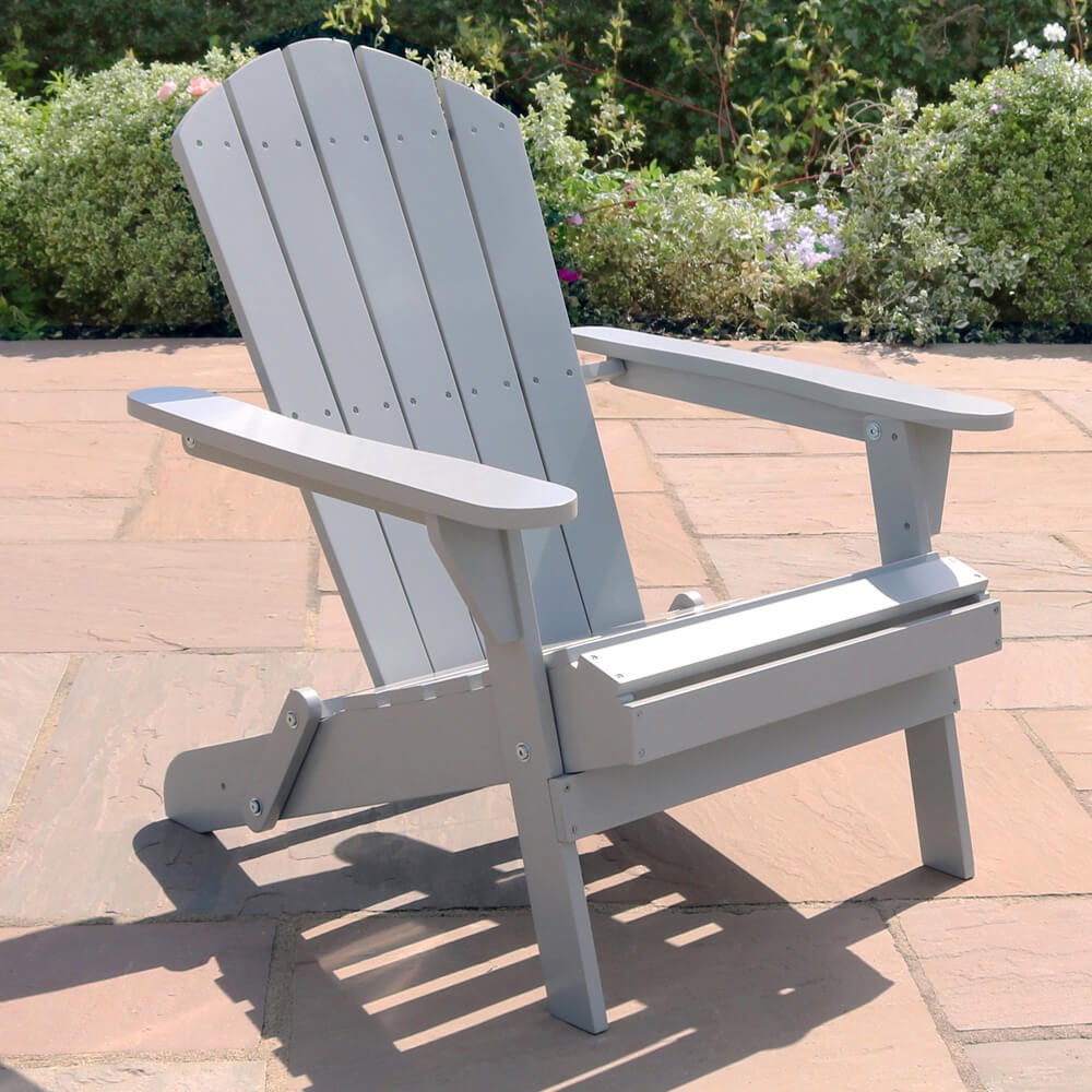 Jasmine Light Grey Folding Chair by Zest