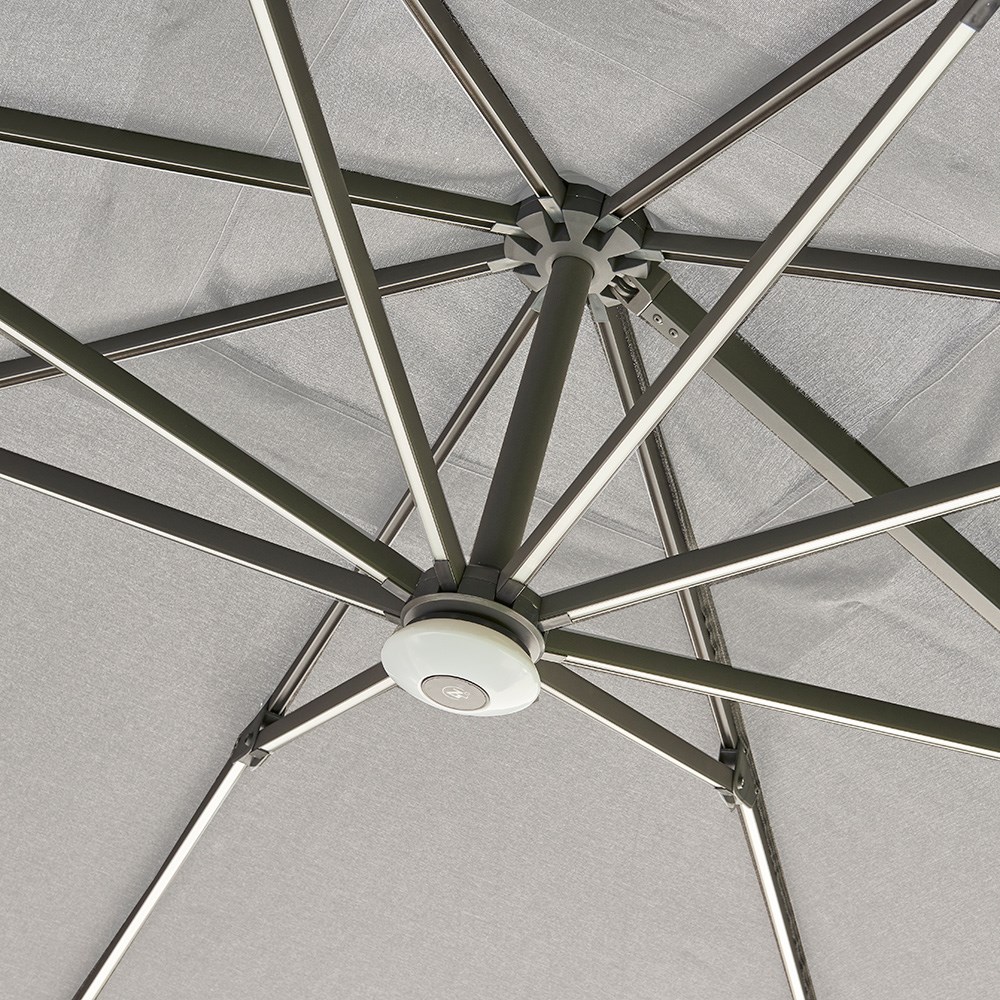 Royce Ambassador 3m LED Square Cantilever Parasol