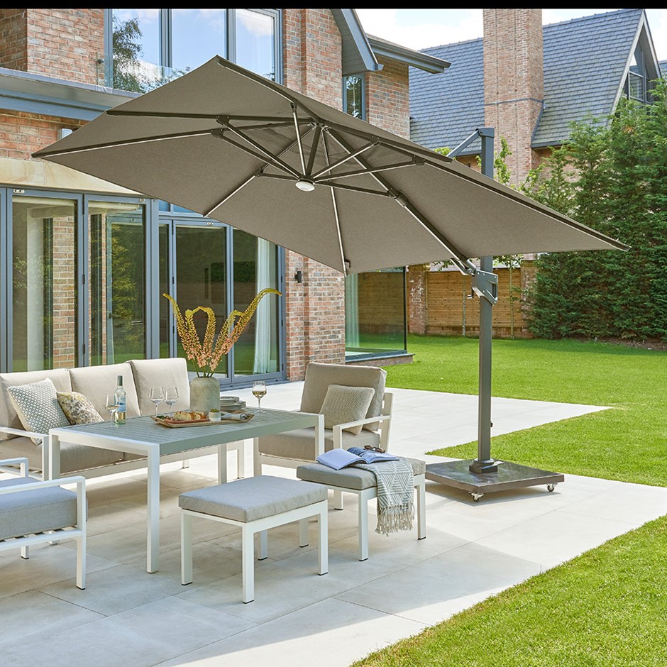 Royce Ambassador 3m LED Square Cantilever Parasol