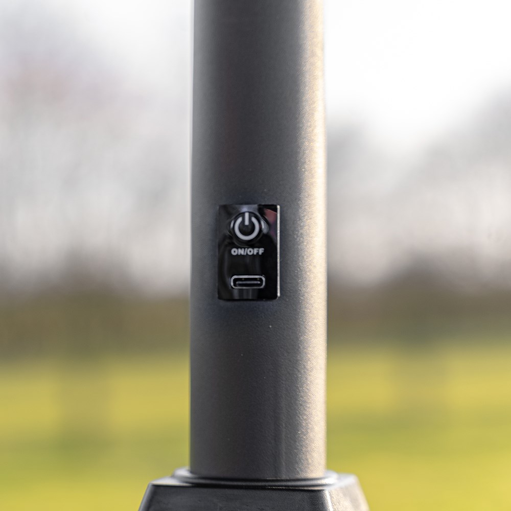 2.7m LED Round Crank & Tilt Parasol