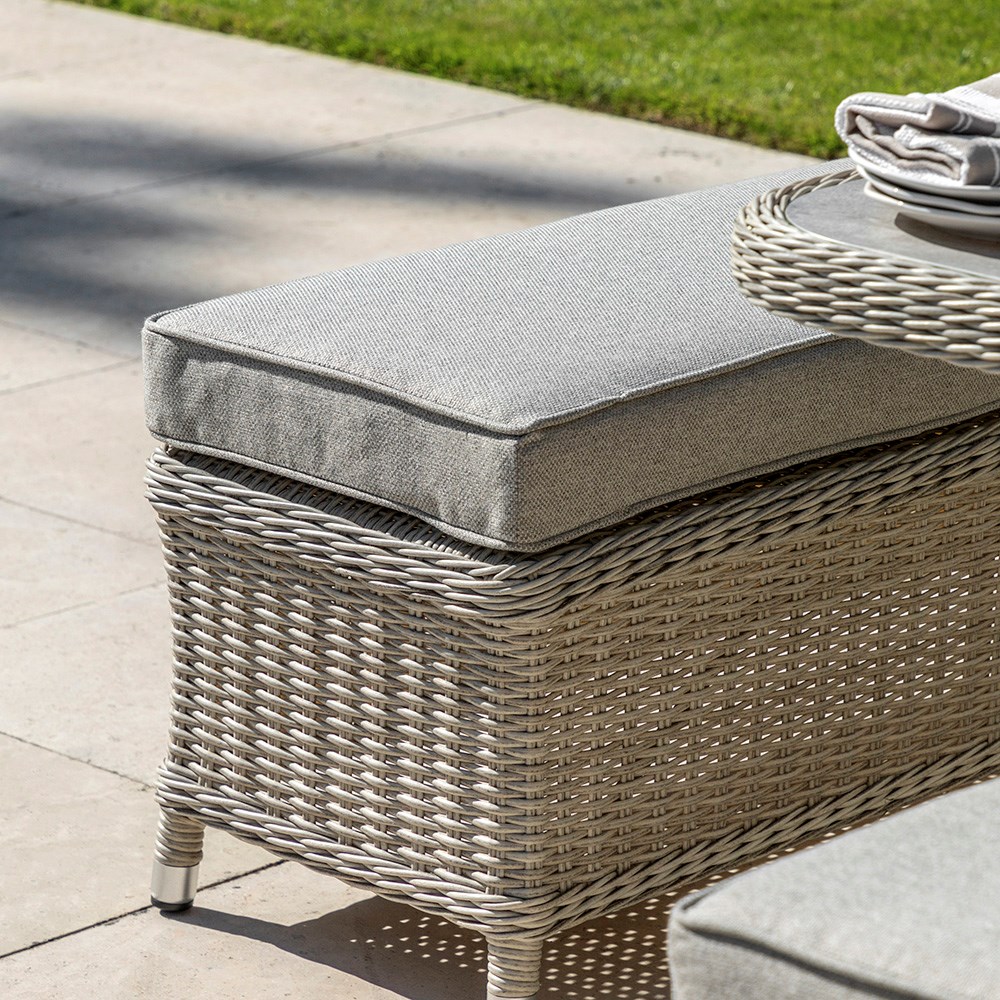 Holton Woven Corner Square Dining Set With Fire Pit Table