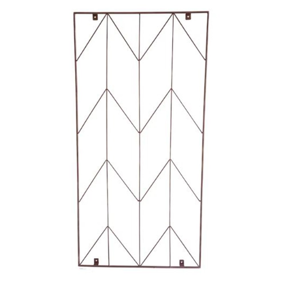 Bronze Effect Metal Herringbone Trellis