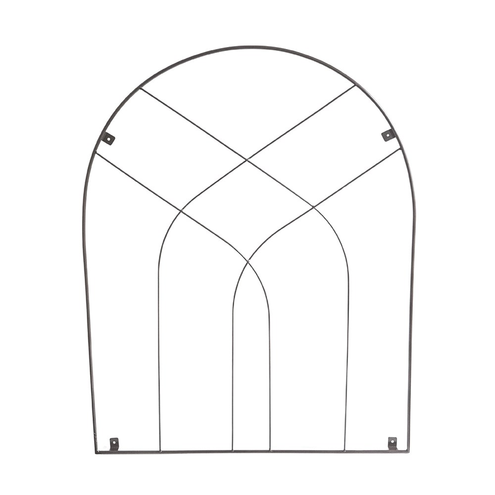 Zinc Effect Metal Arch Trellis