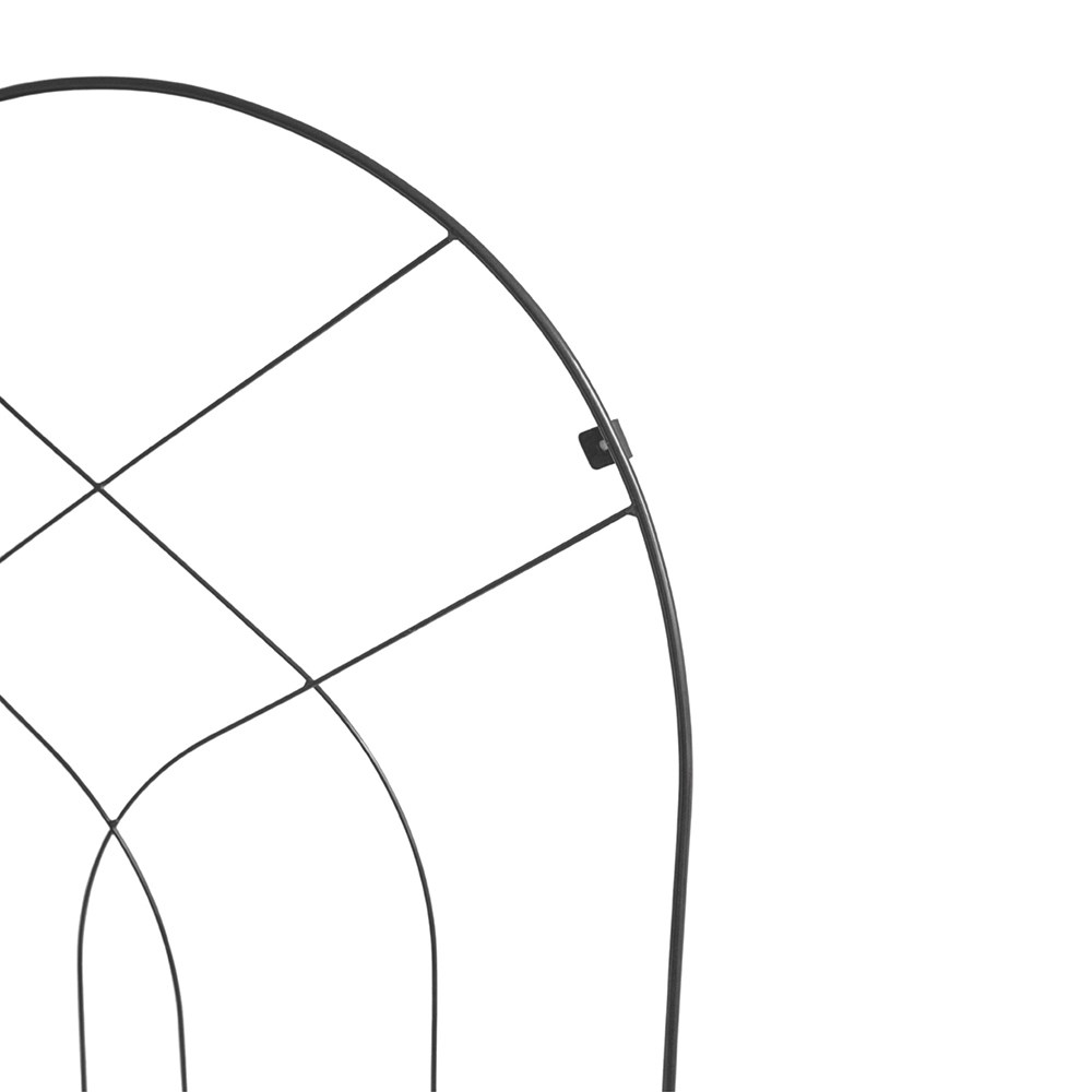 Zinc Effect Metal Arch Trellis