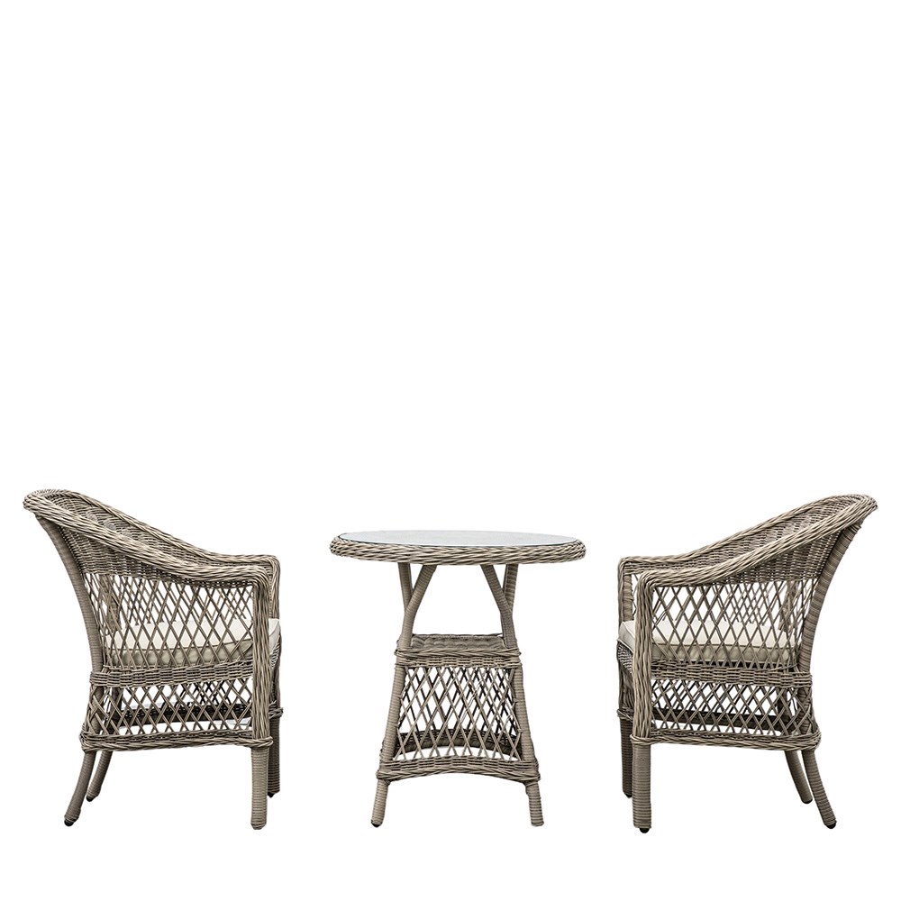 Menton Rattan Armchair Bistro Set