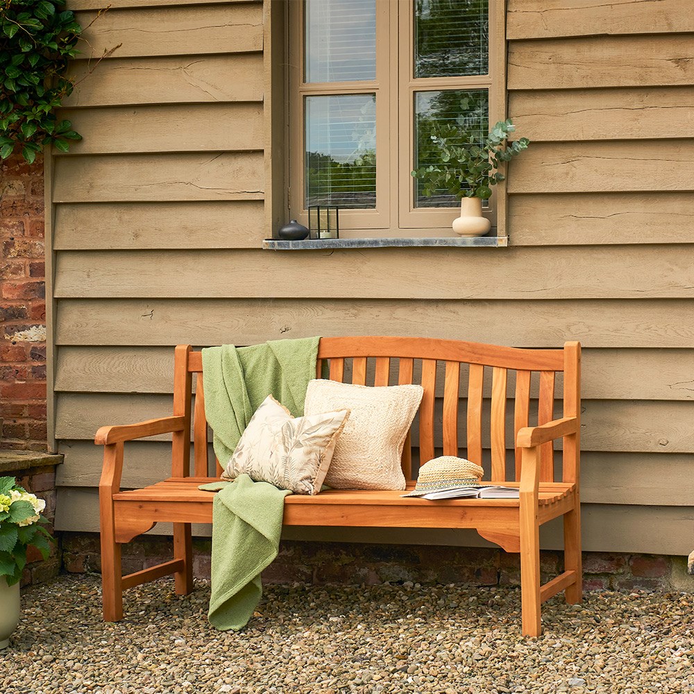 Kingston Three Seater Mahogany Garden Bench