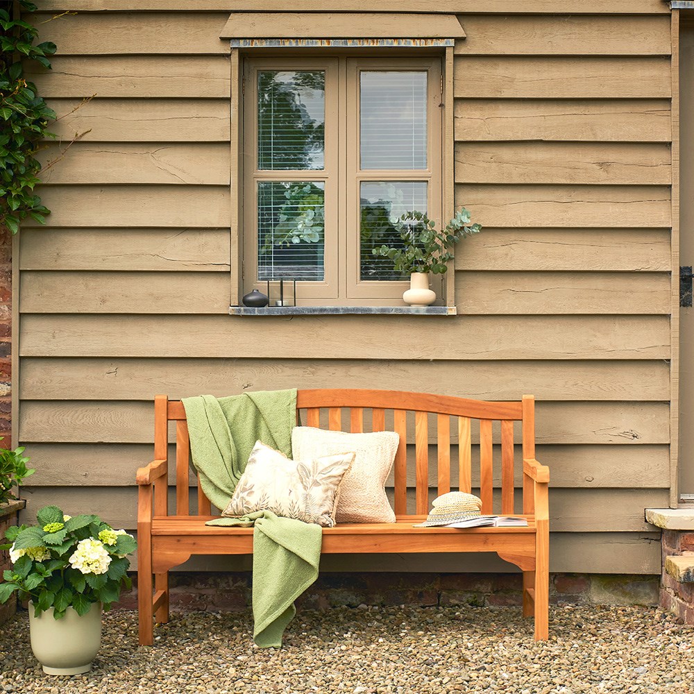 Kingston Three Seater Mahogany Garden Bench