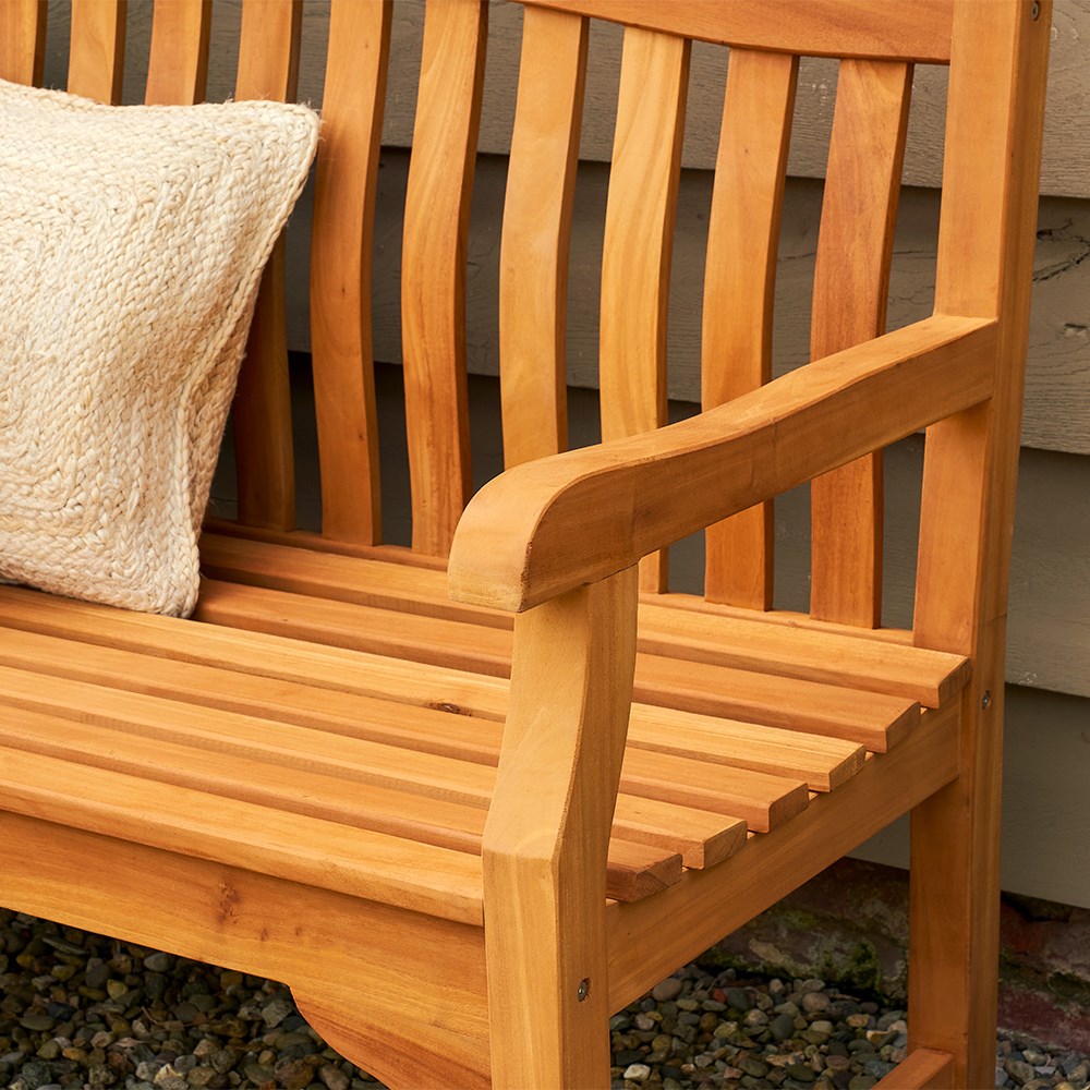 Kingston Three Seater Mahogany Garden Bench