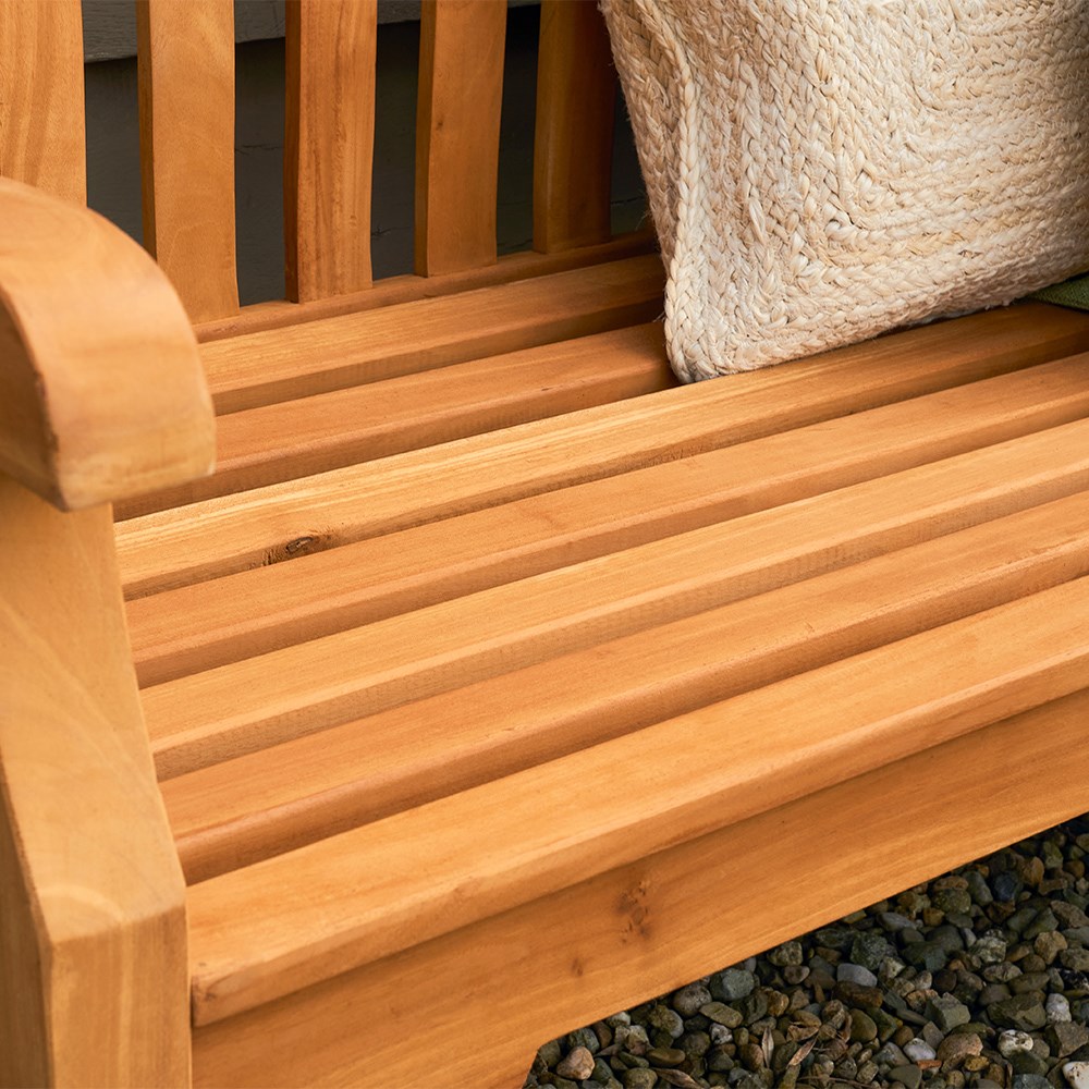 Kingston Three Seater Mahogany Garden Bench