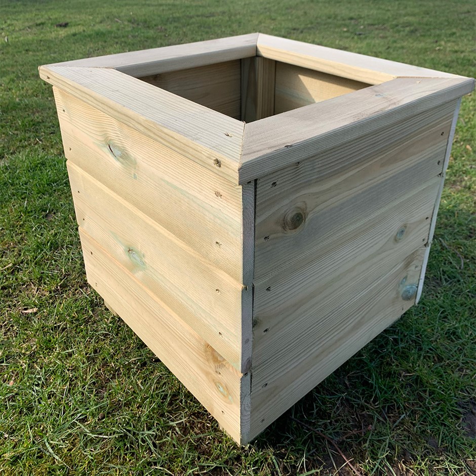 Wooden Square Planter