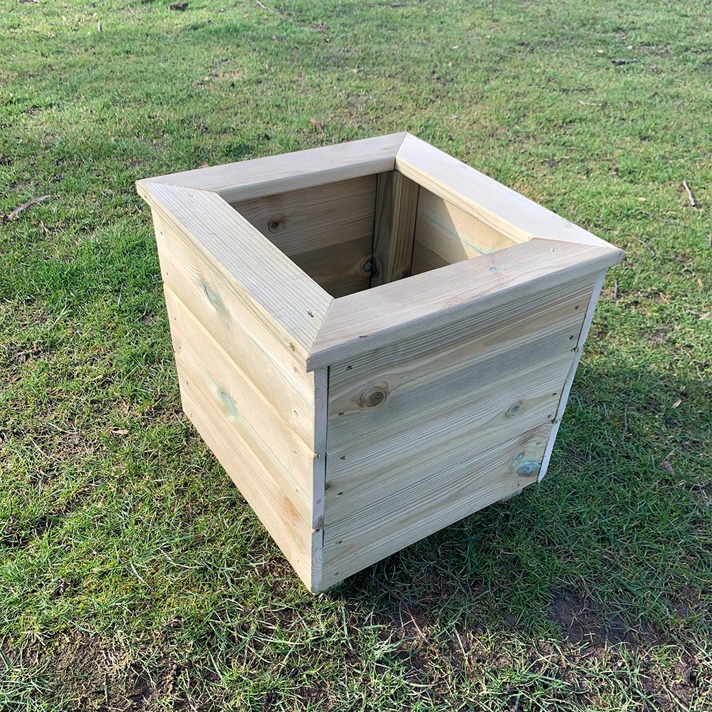 Wooden Square Planter