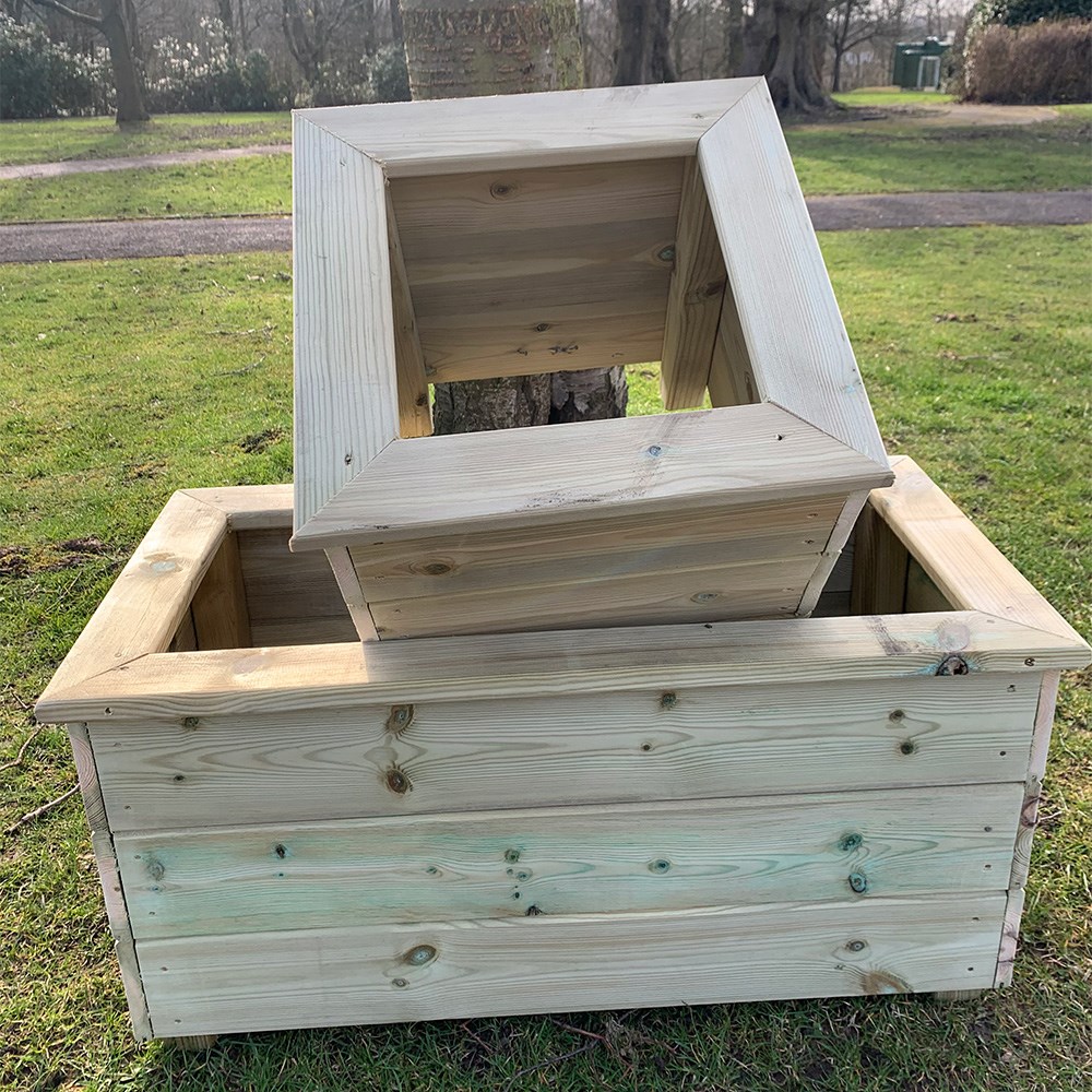 Wooden Square Planter