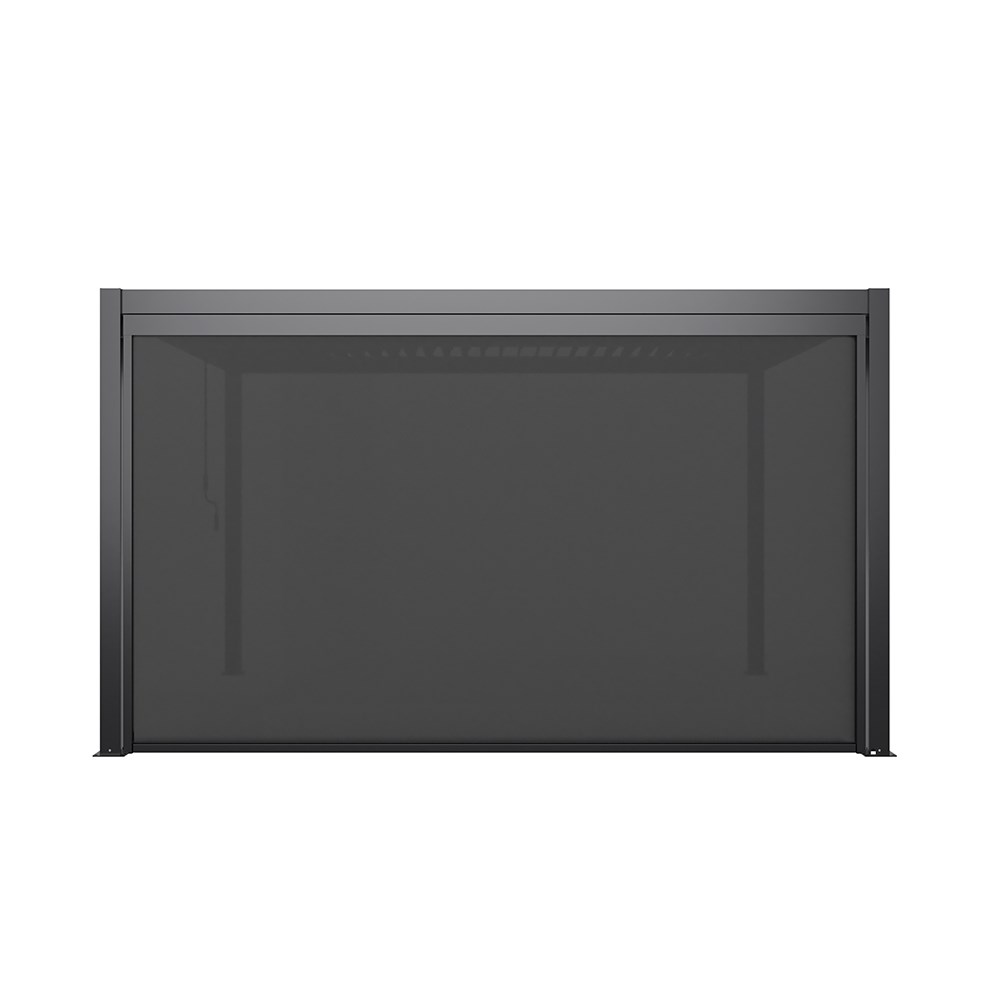 Single Charcoal Pulldown Side Shade for 3x4m Deluxe Pergola