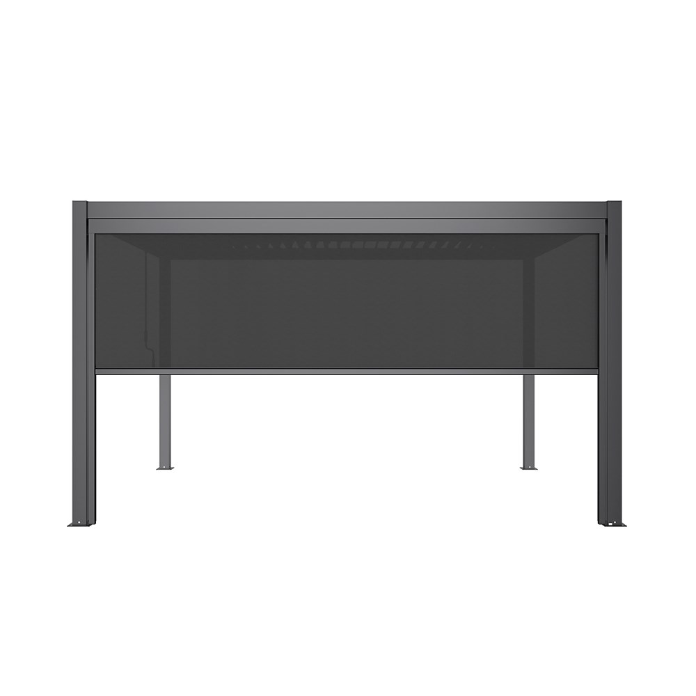 Single Charcoal Pulldown Side Shade for 3x4m Deluxe Pergola