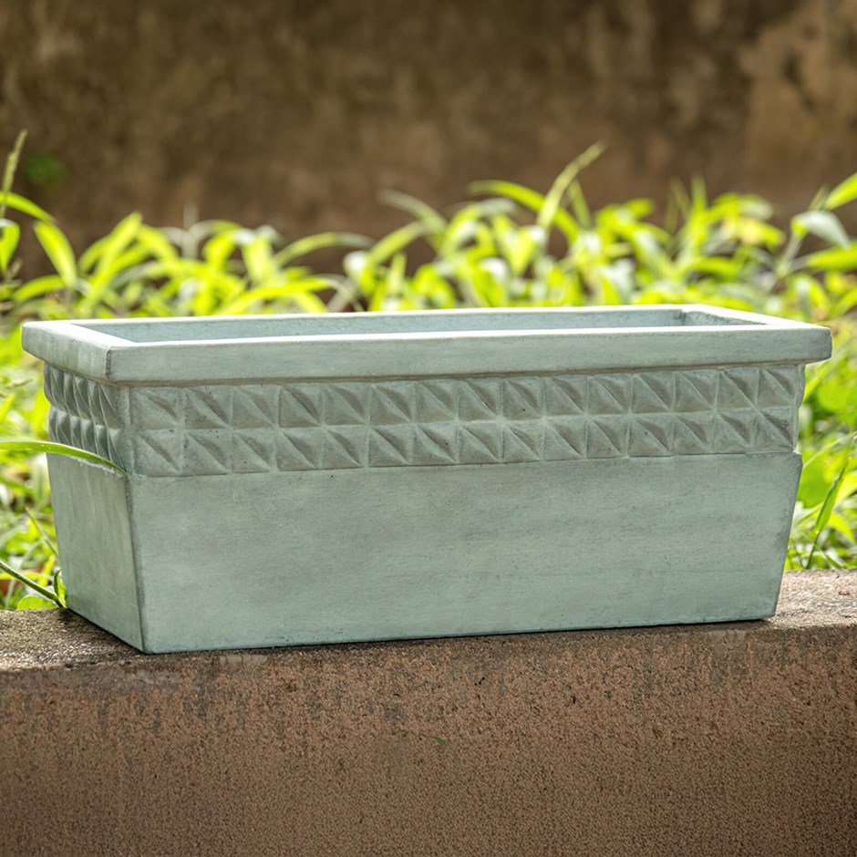 Capri Dark Green Concrete Trough Planter