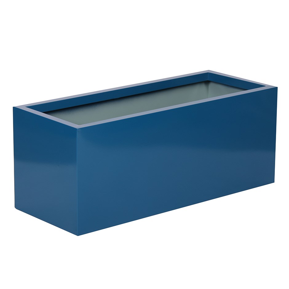 Blue Zinc Galvanised Trough Planter