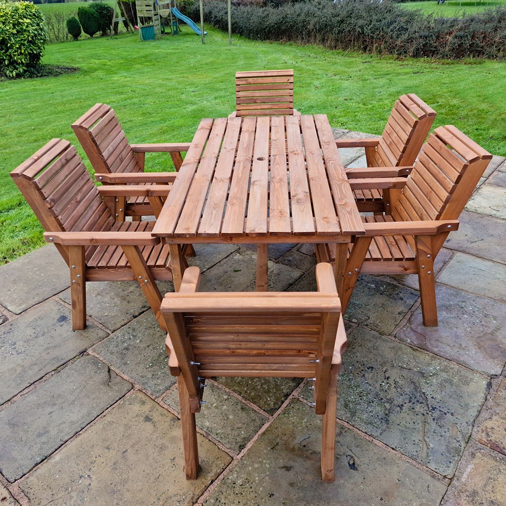 Hardwood Rectangular Table & Chair Dining Set