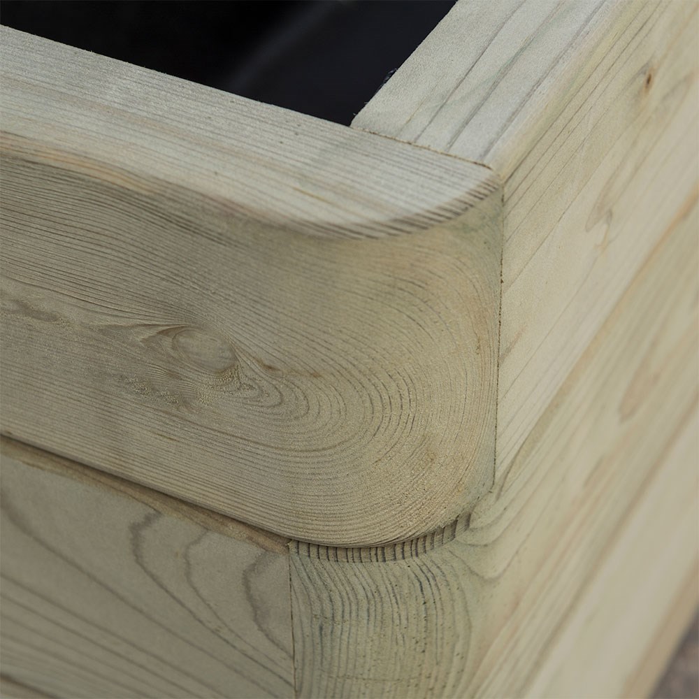 Marberry Wooden Troguh Patio Planter