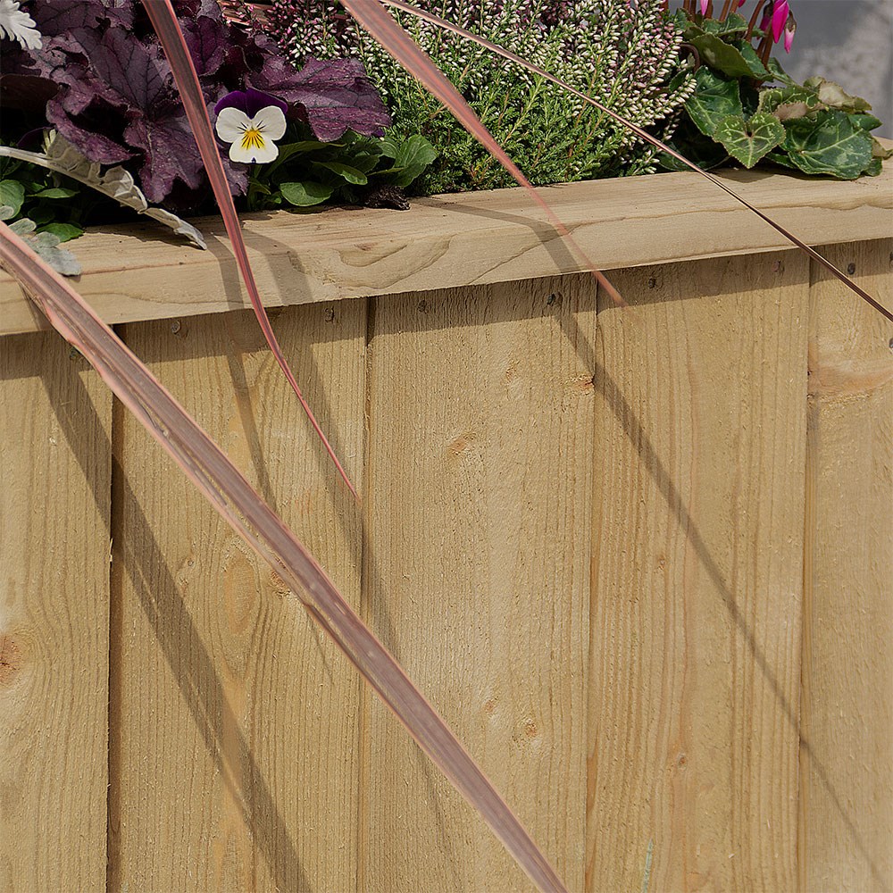 95cm Heritage Natural Wooden Trough Planter