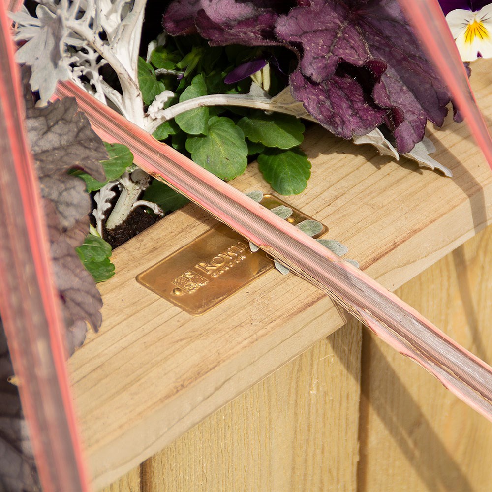 95cm Heritage Natural Wooden Trough Planter