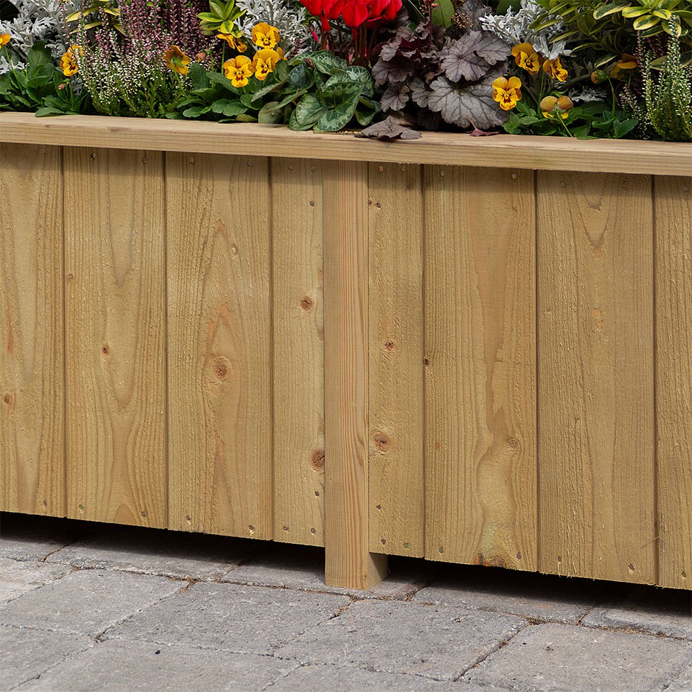 153cm Heritage Natural Wooden Trough Planter