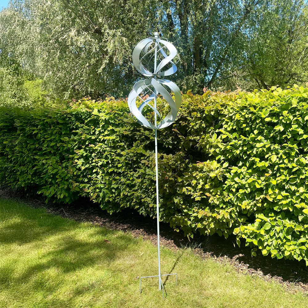 Two Sphere Wind Spinner - Metal