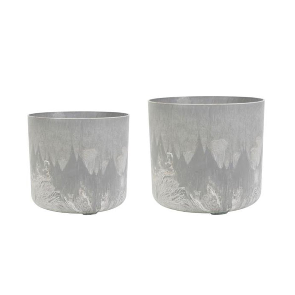 Celine Grey Recycled Stone Round Planter