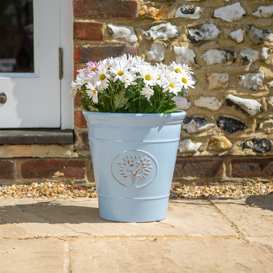 Blenheim Aqua Round Planter