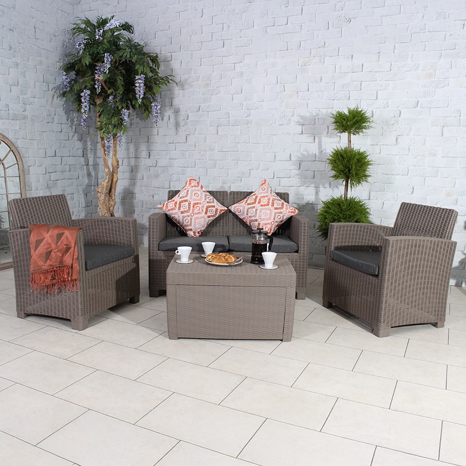 Faro Rattan Sofa & Chair Conversation Set