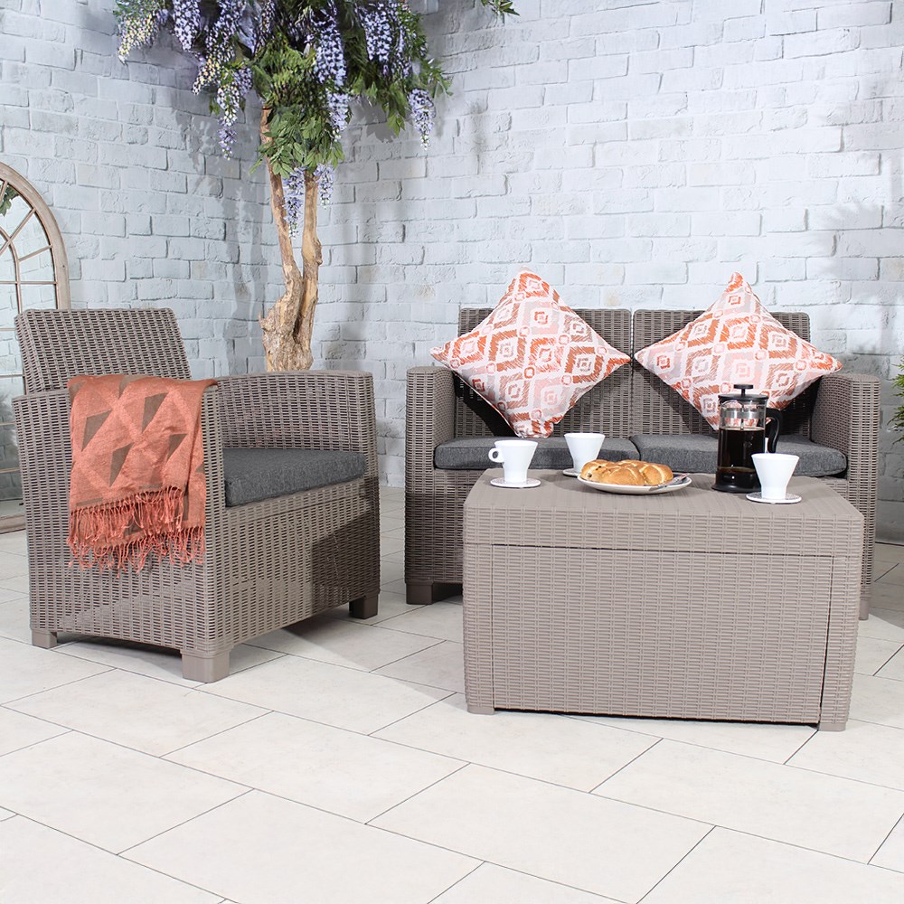 Faro Rattan Sofa & Chair Conversation Set