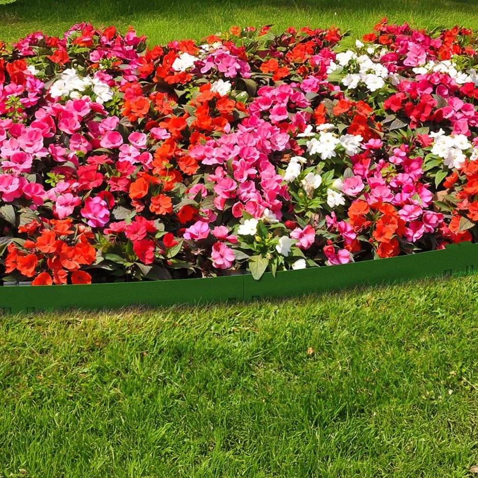 Straight Edge Green Landscape Edging Kit