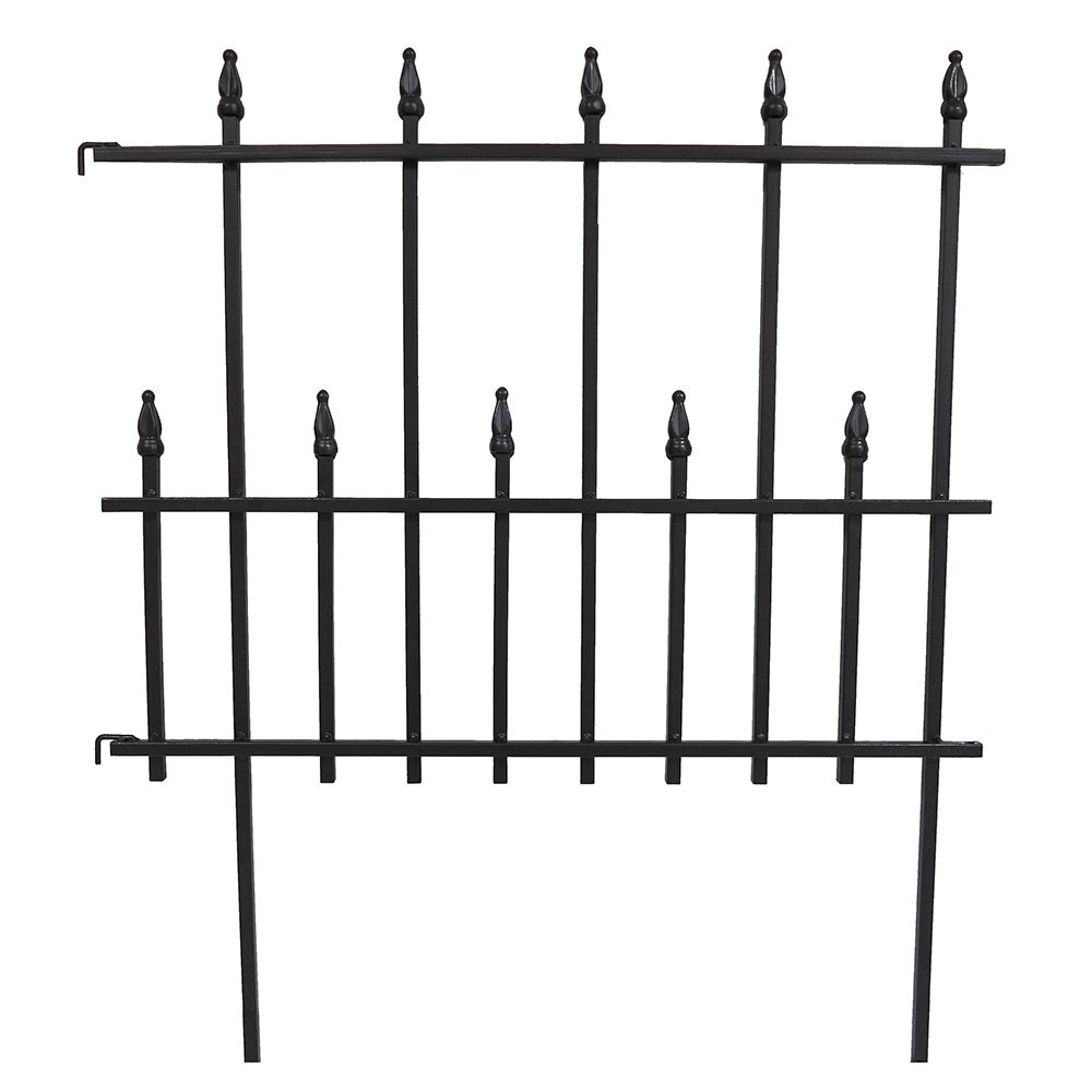 Finial Garden Metal Edge Black Border