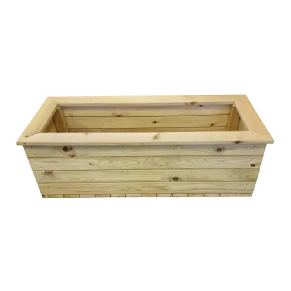 Deluxe Natural Wooden Trough Planter