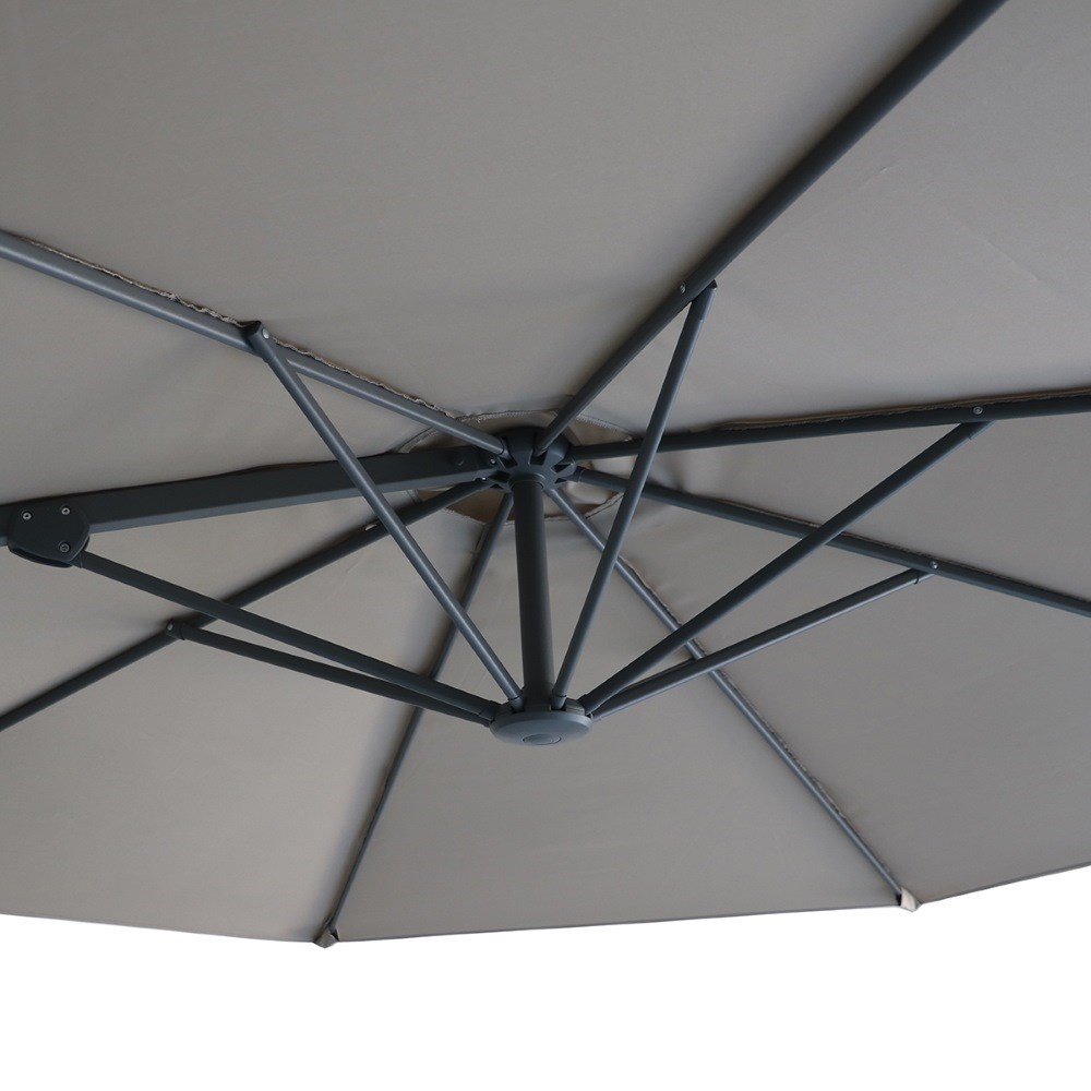 Helios 3m Round Rotating Cantilever Parasol With Base