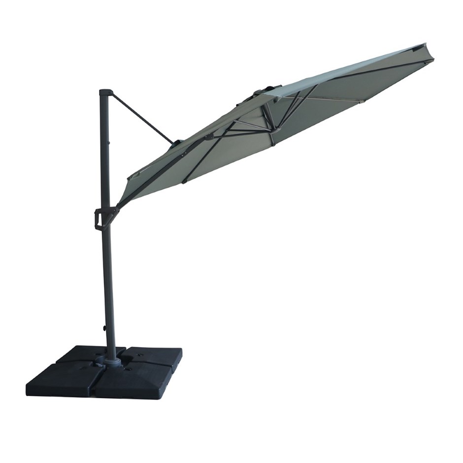 Helios 3m Round Rotating Cantilever Parasol With Base